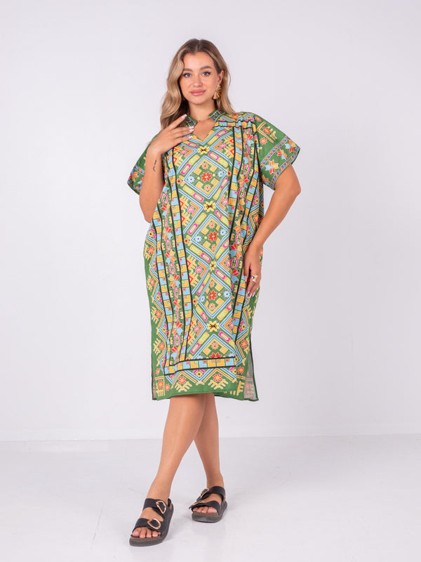 women Cotton caftan, boho maxi kaftan, egyptian embroidery abaya, summer clothes, wedding chic dress