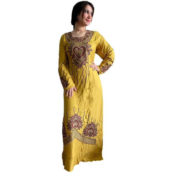 Islamic Egyptian Cotton Arabic Abaya Galabeya Jilbab Dress Muslim Galabya Hijab Hand made embroidery